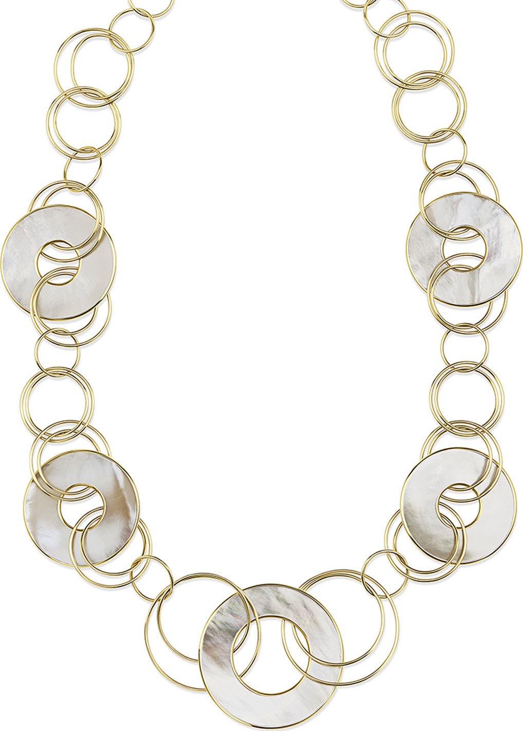 IPPOLITA 18K Polished Rock Candy Mixed-Link & Slice Necklace in Mother-of-Pearl
