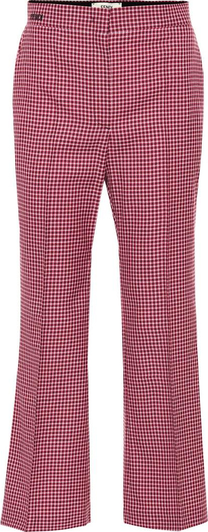 Fendi Houndstooth virgin wool pants