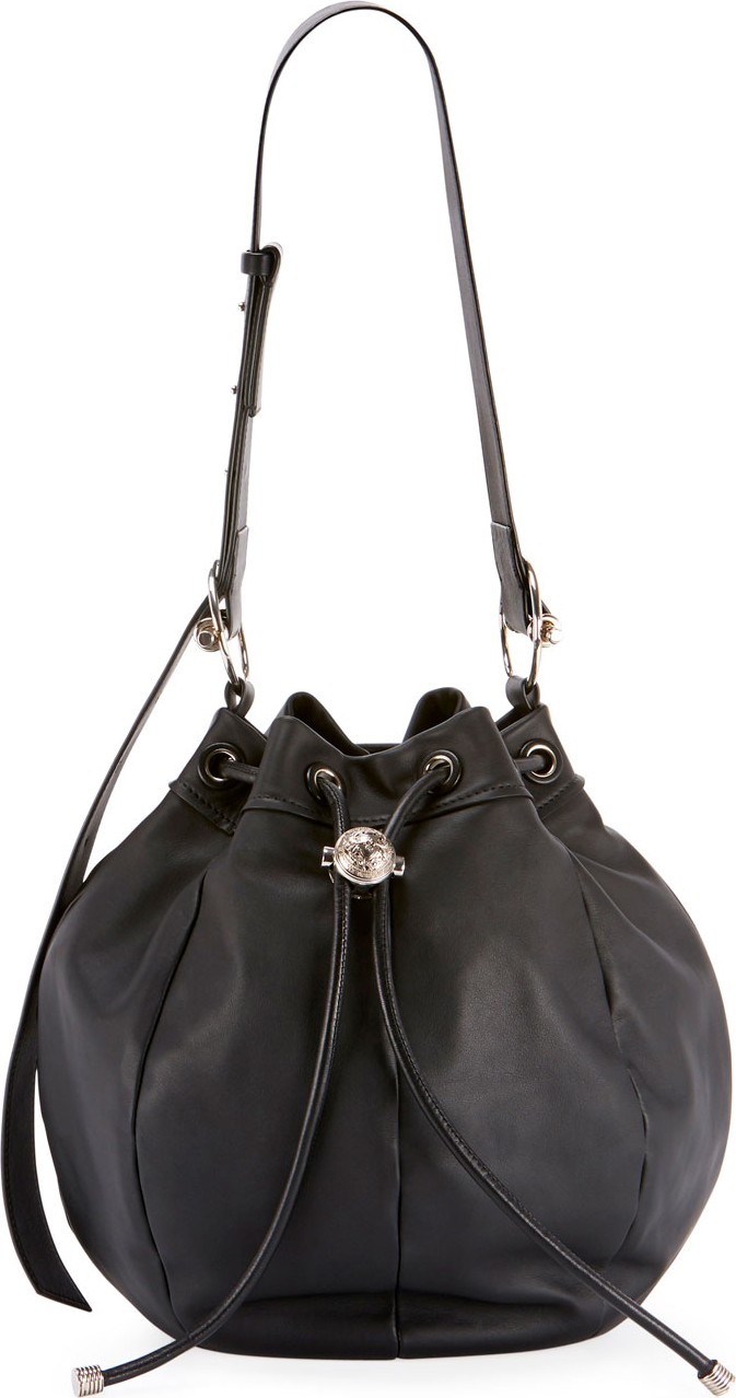 Balmain Medium Leather Bucket Bag