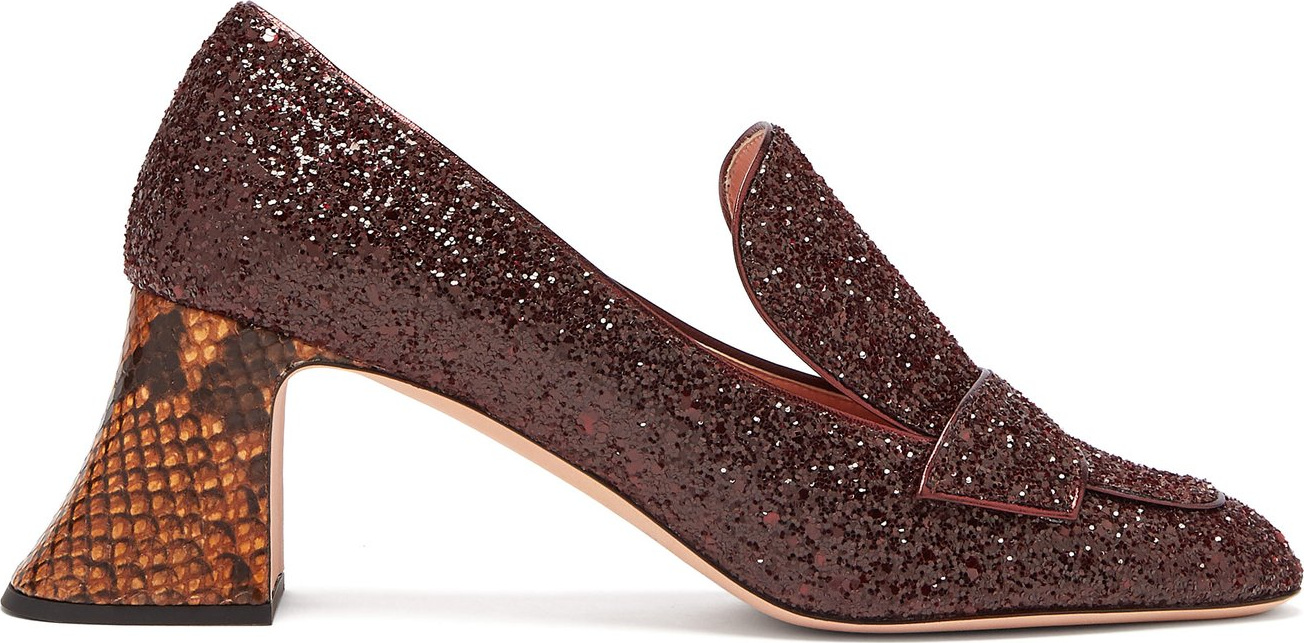 ROCHAS Pascal glitter-embellished block-heel pumps