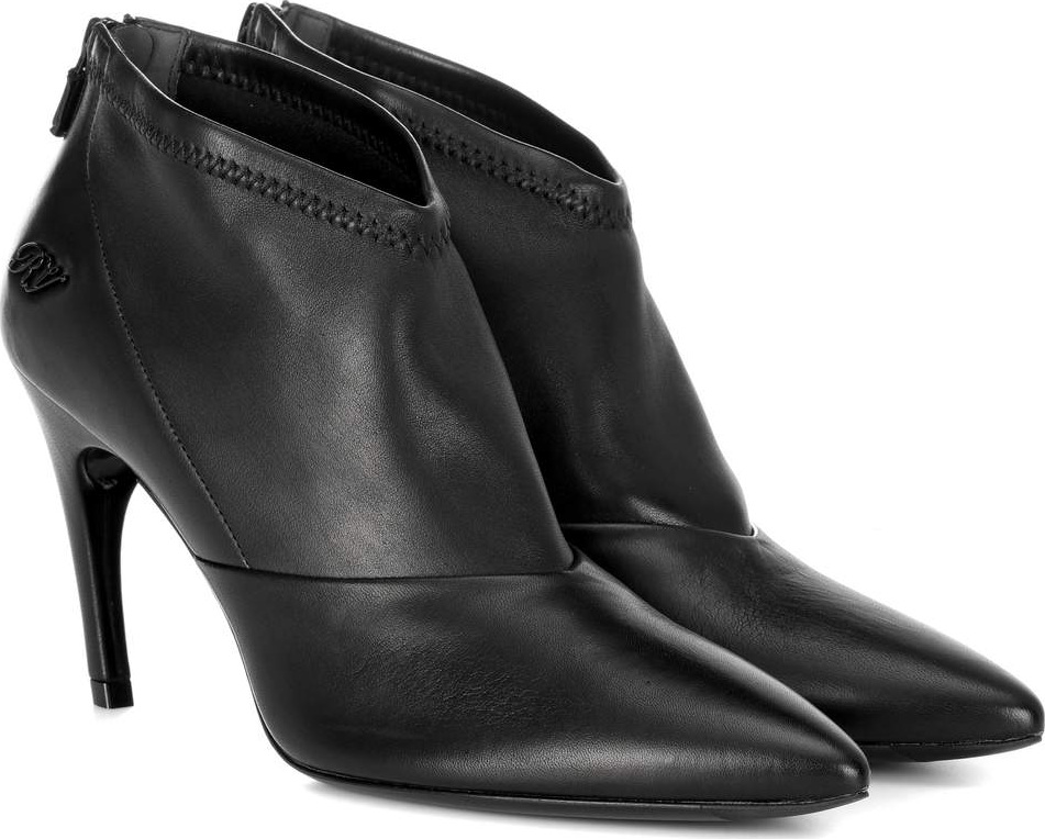 Roger Vivier Choc Real V leather ankle boots