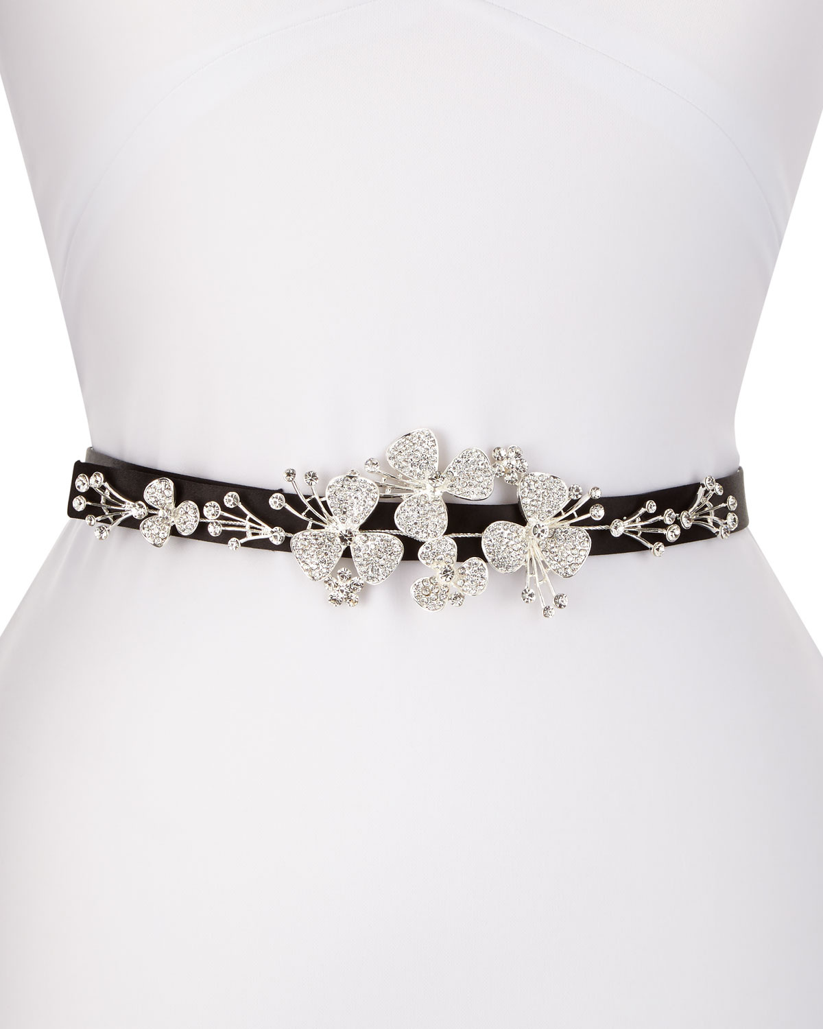 Deborah Drattell Helene Rhinestone Flower Belt