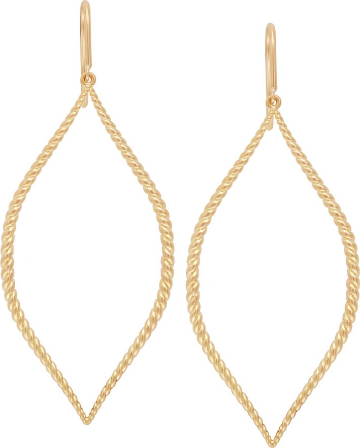Jamie Wolf 18k Twisted Marquise Drop Earrings