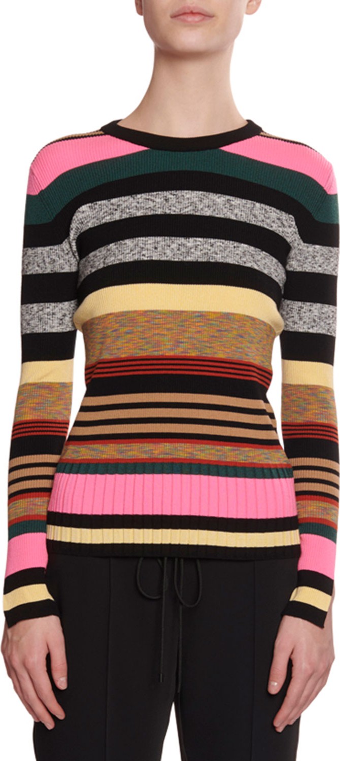 KENZO Multicolor Striped Crewneck Sweater