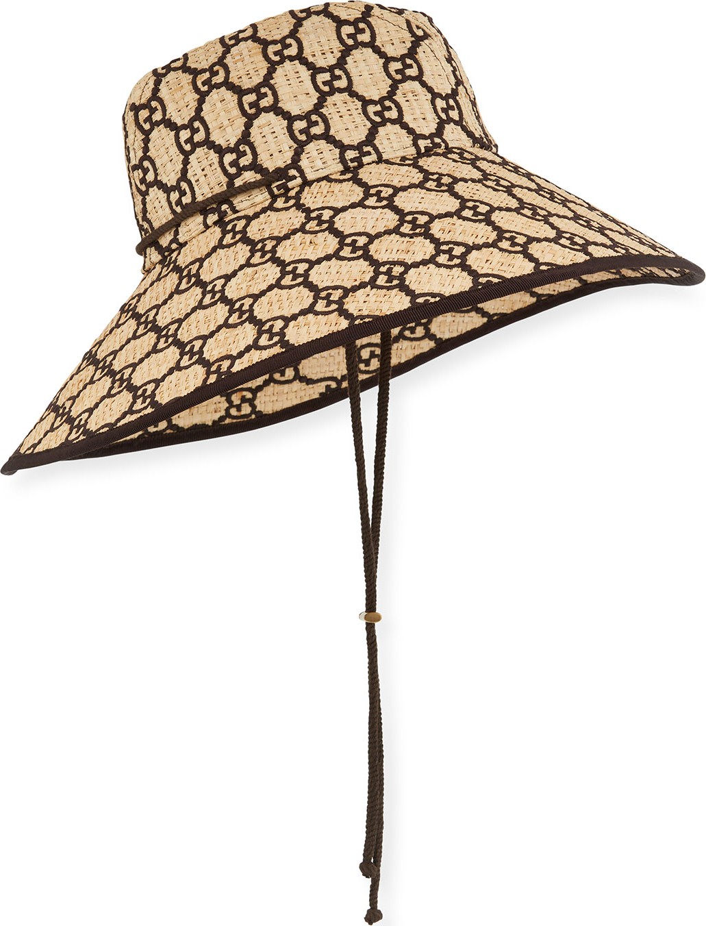 Gucci GG Supreme Raffia Bucket Hat