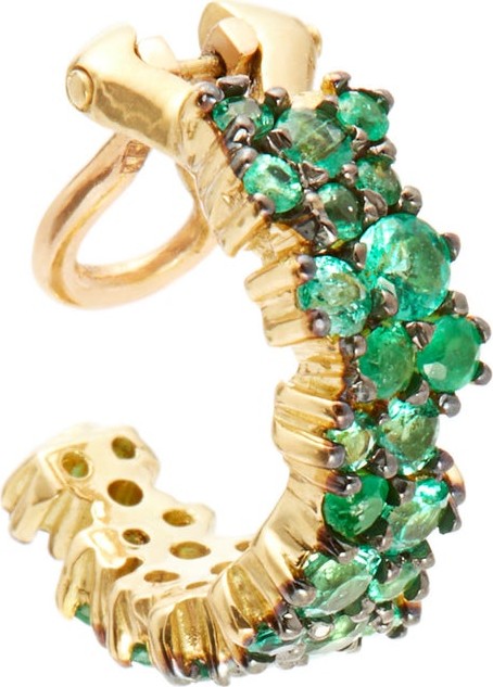 Ana Khouri Mirian emerald & 18kt gold ear cuff