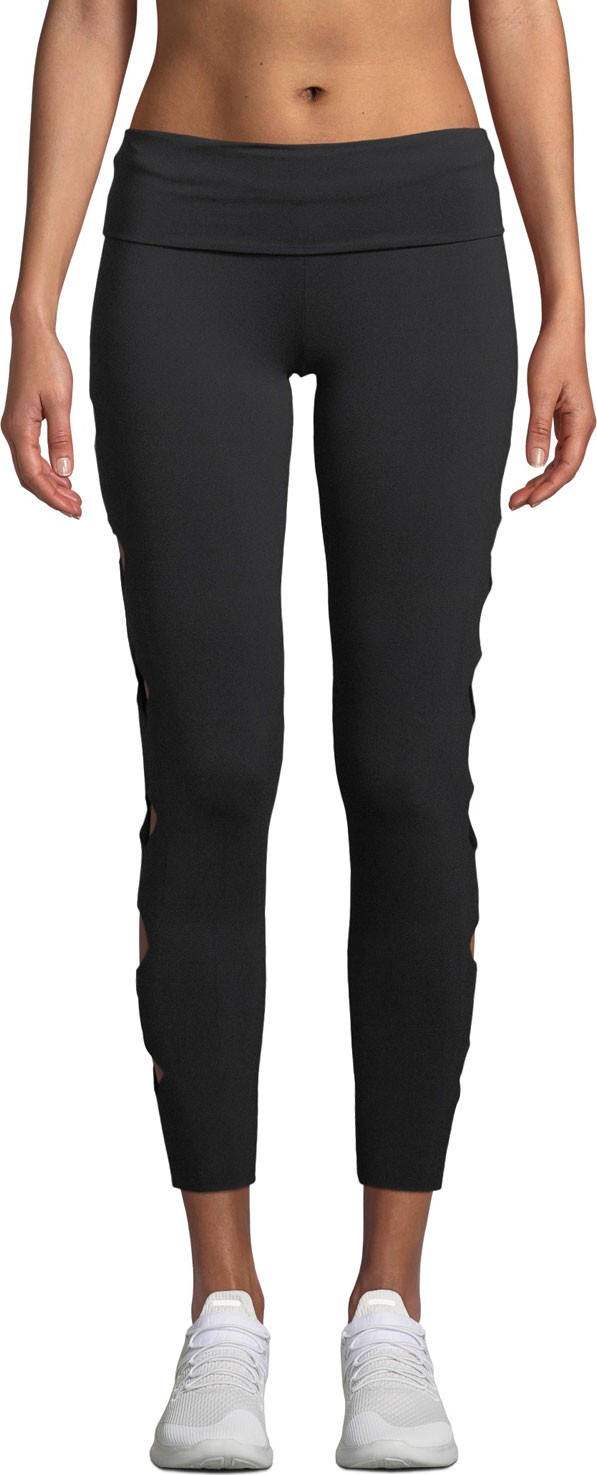Norma Kamali Cutout Jersey Activewear Leggings