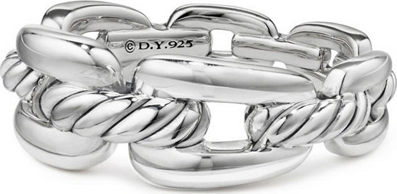 David Yurman Wellesley Sterling Silver Chain Link Ring