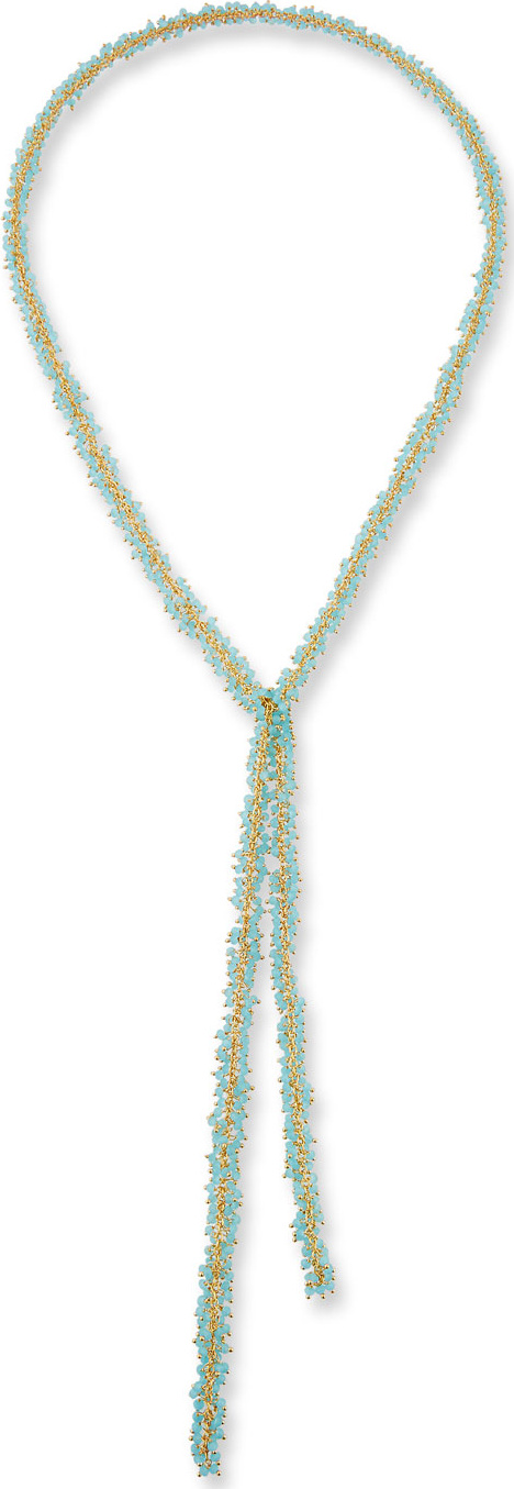 Margo Morrison Chalcedony Cluster Lariat Necklace