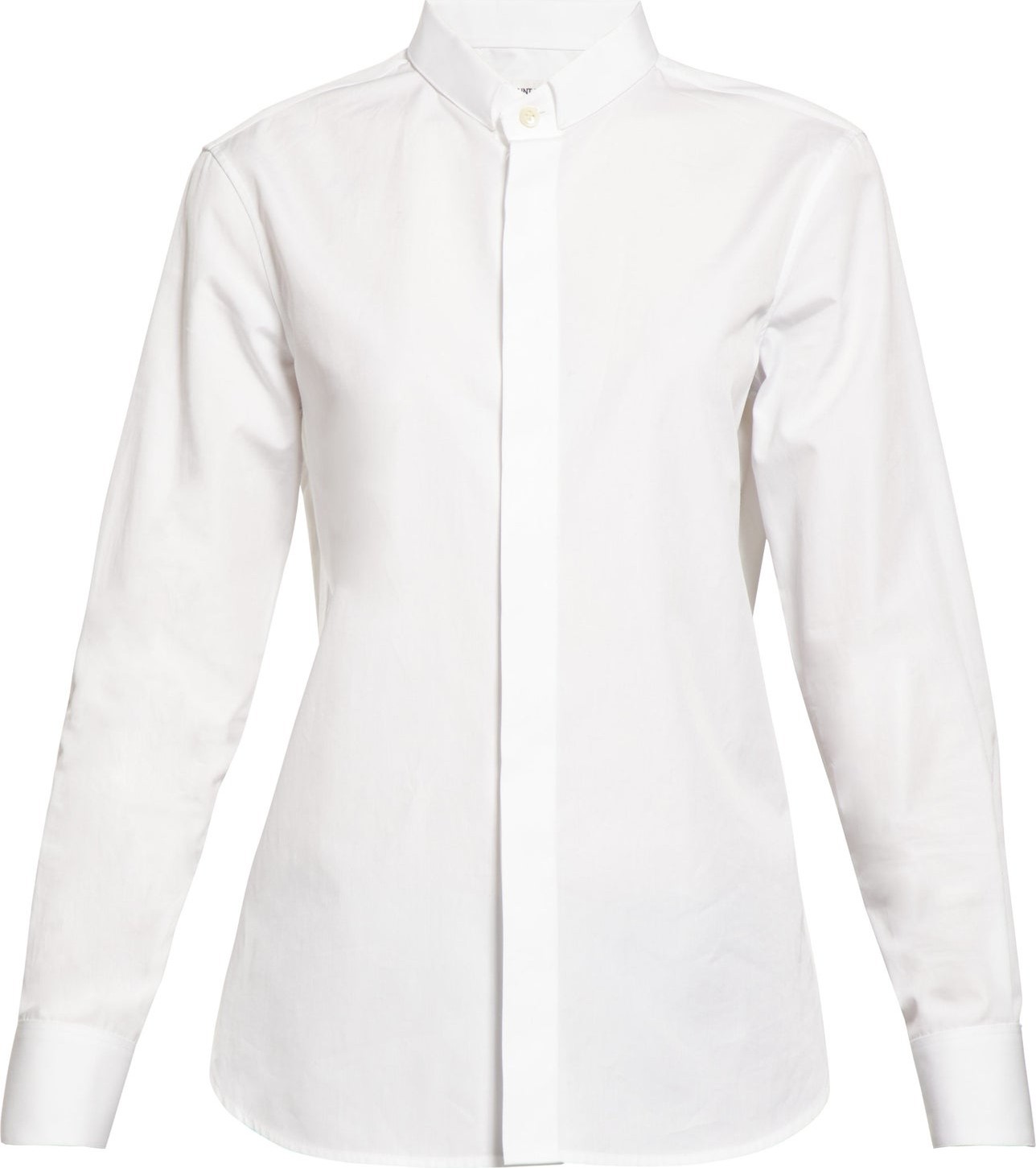 Saint Laurent Curved-hem poplin shirt