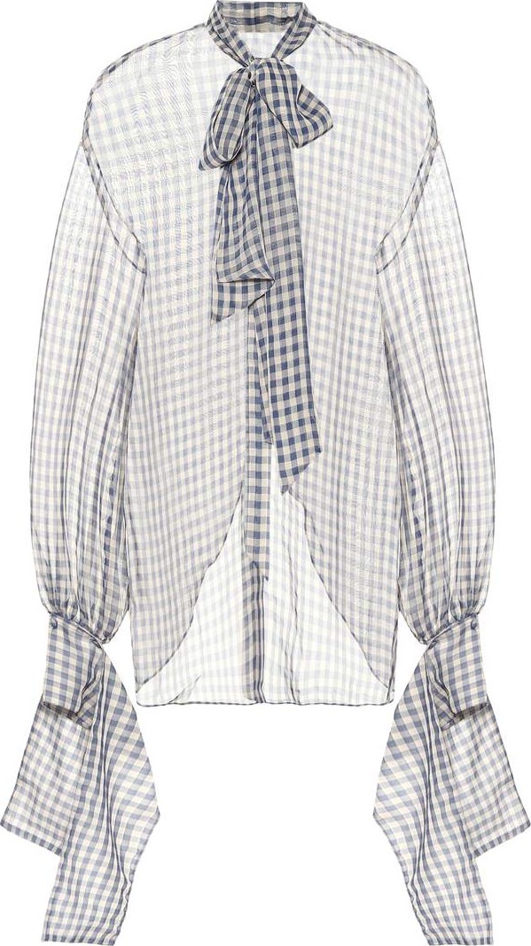 Rokh Checked sheer shirt