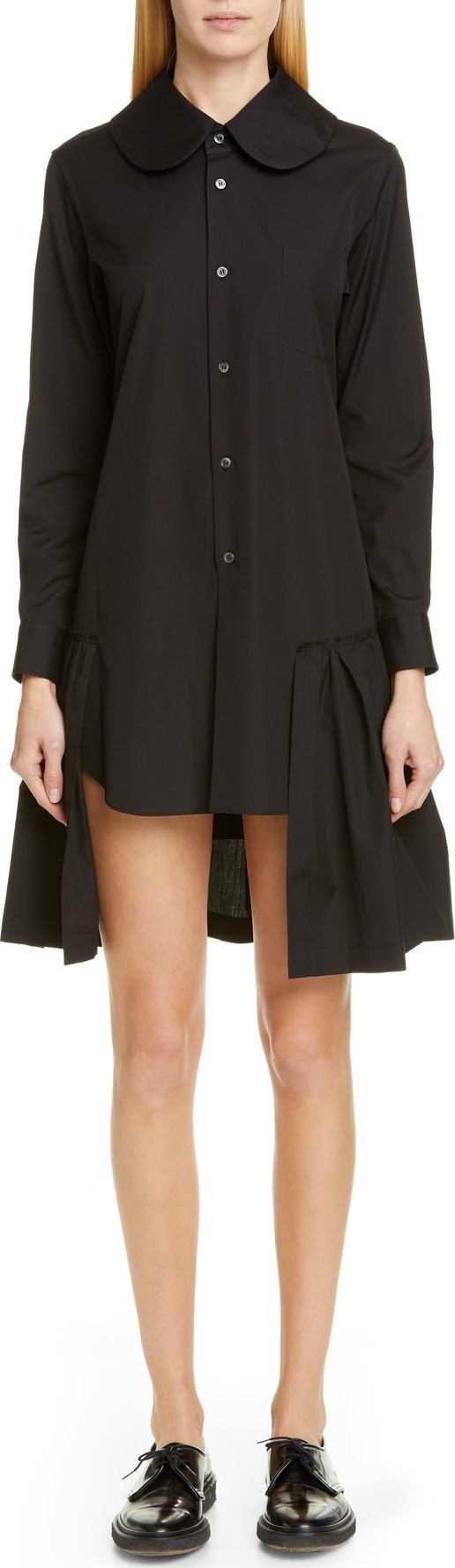 Comme Des Garcons Asymmetrical Hem Shirtdress