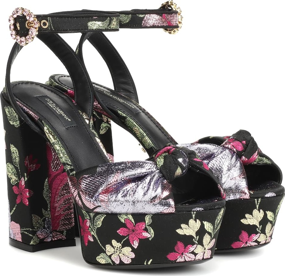 Dolce & Gabbana Brocade platform sandals