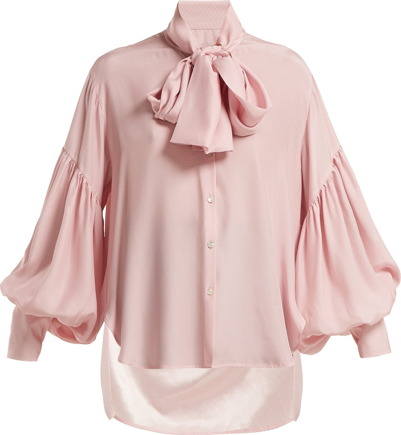 Hillier Bartley New Romantic polka-dot silk blouse