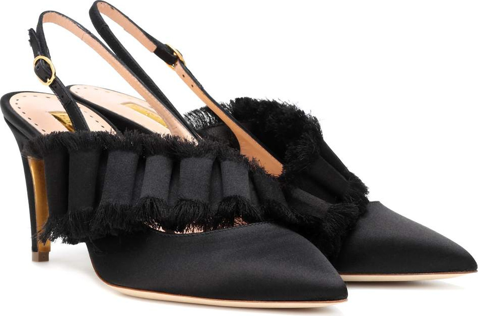 Rupert Sanderson Victoria slingback satin pumps