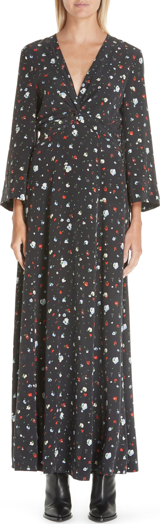 Ganni Nolana Silk Maxi Dress