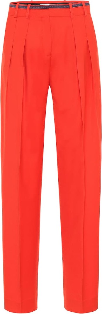 VICTORIA, VICTORIA BECKHAM Wool-blend straight-leg pants