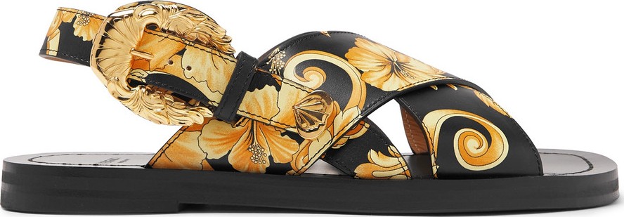Versace Printed Leather Sandals