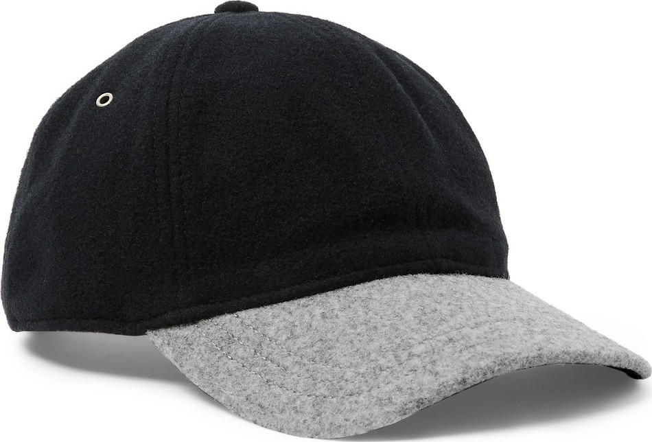 J.Crew Two-Tone Melton Wool-Blend Baseball Cap