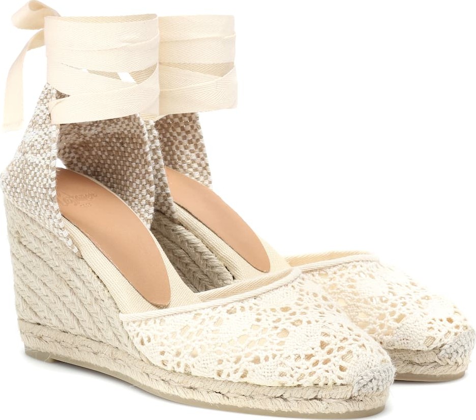 Castaner Carina crochet wedge espadrilles