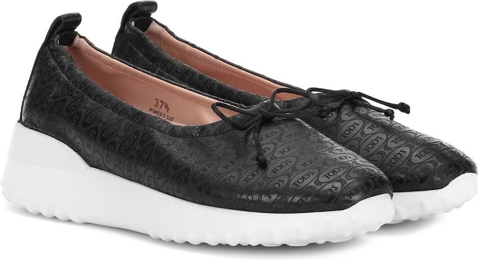 Tod's Logo leather flats