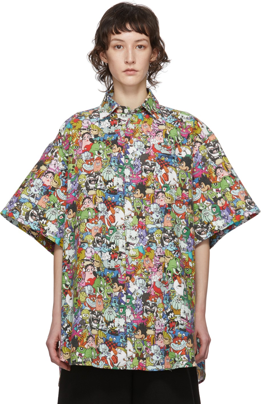Vetements Multicolor Vetemonster Short Sleeve Shirt Vetements Multicolor Vetemonster Short Sleeve Shirt