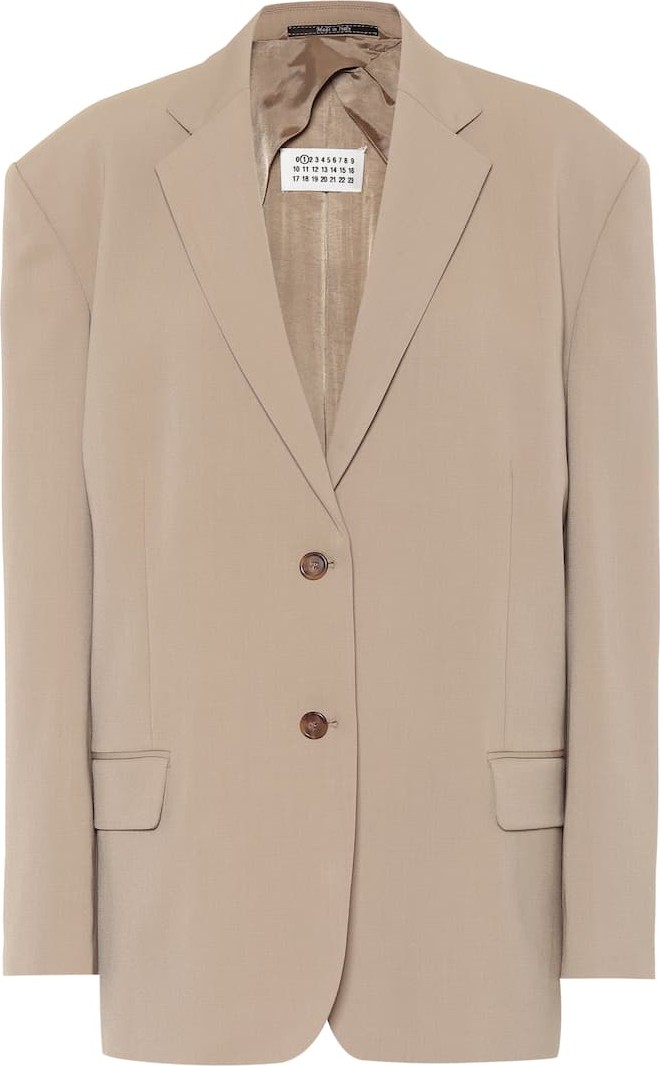 Maison Margiela Wool-blend crêpe blazer