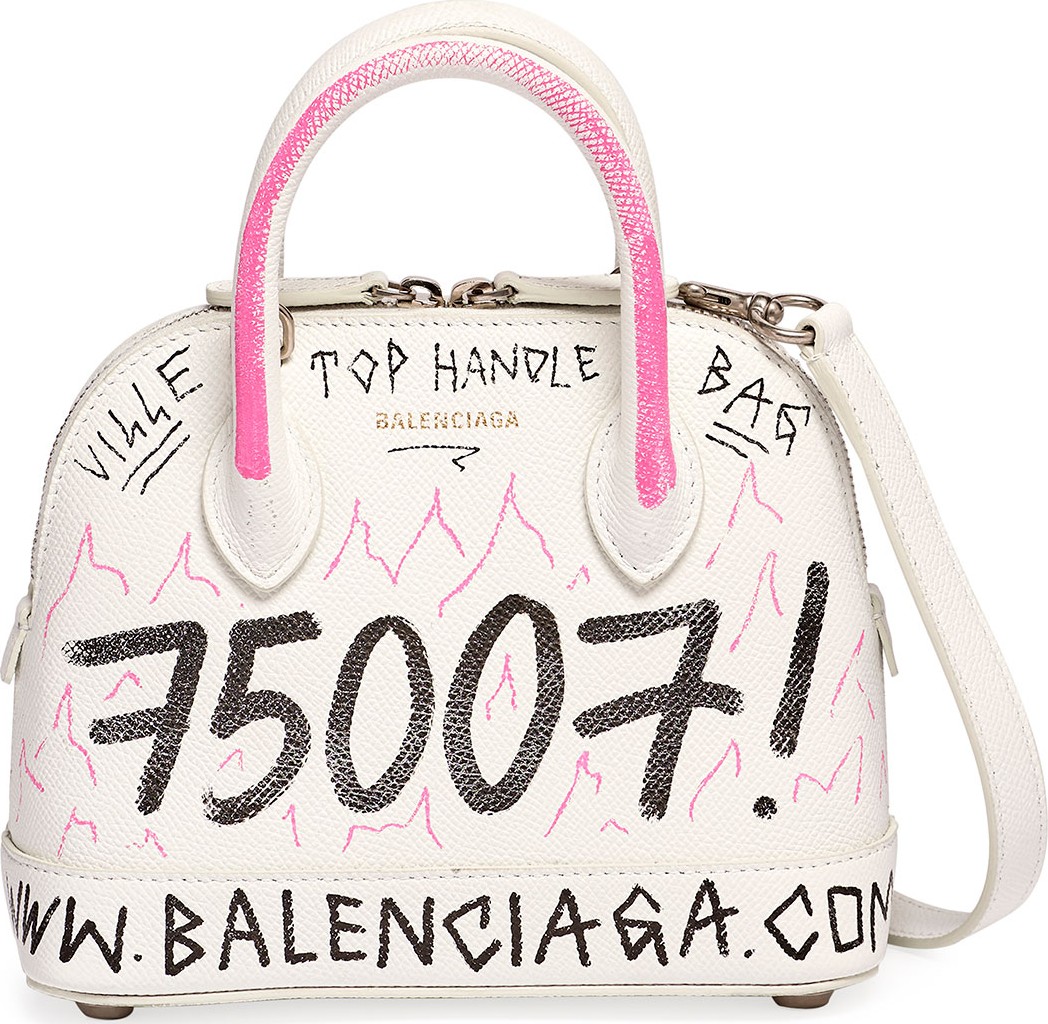 Balenciaga Ville XXS Graffiti Top-Handle Bag