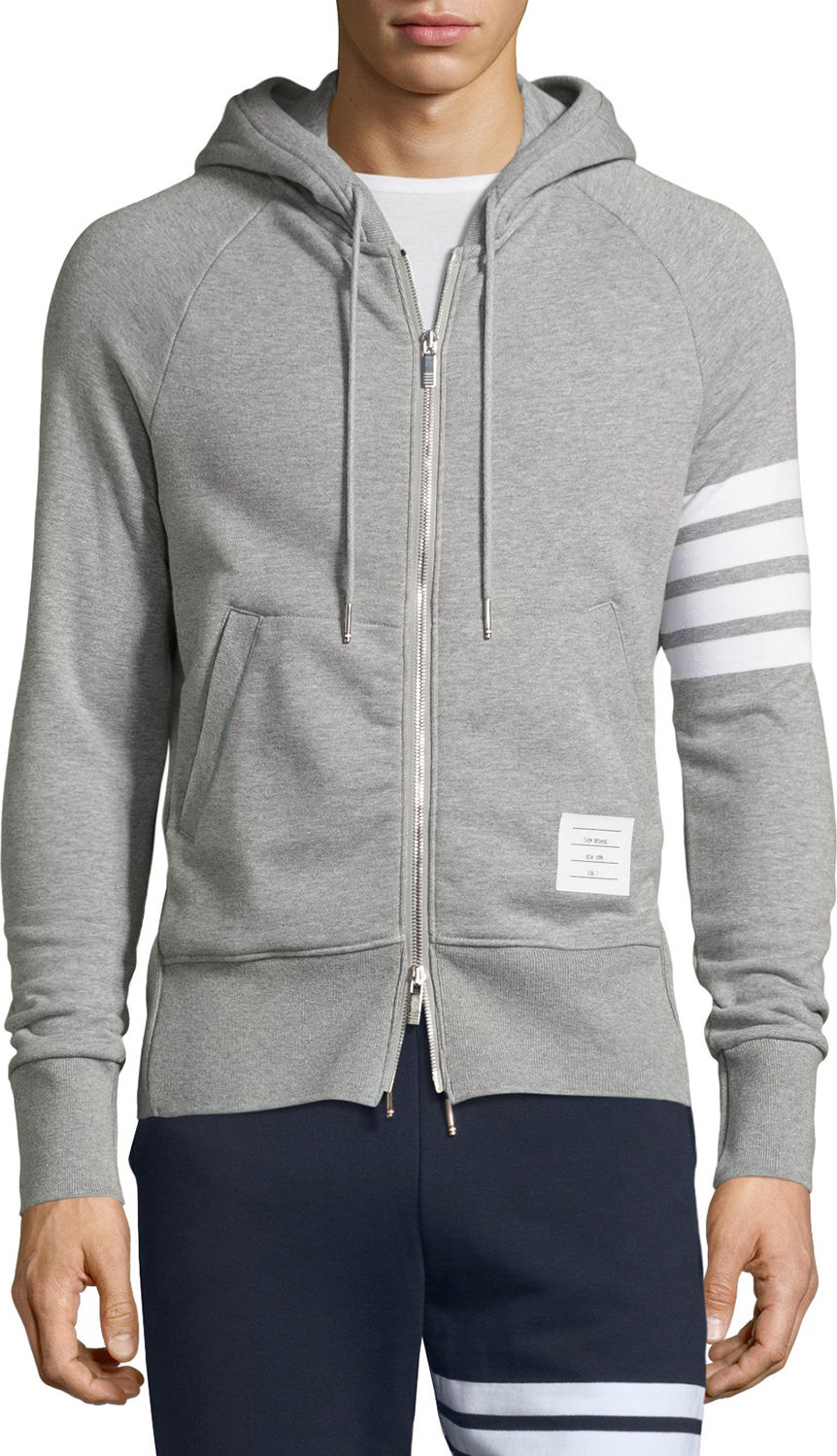 Thom Browne Four-Stripe Hoodie Sweatshirt