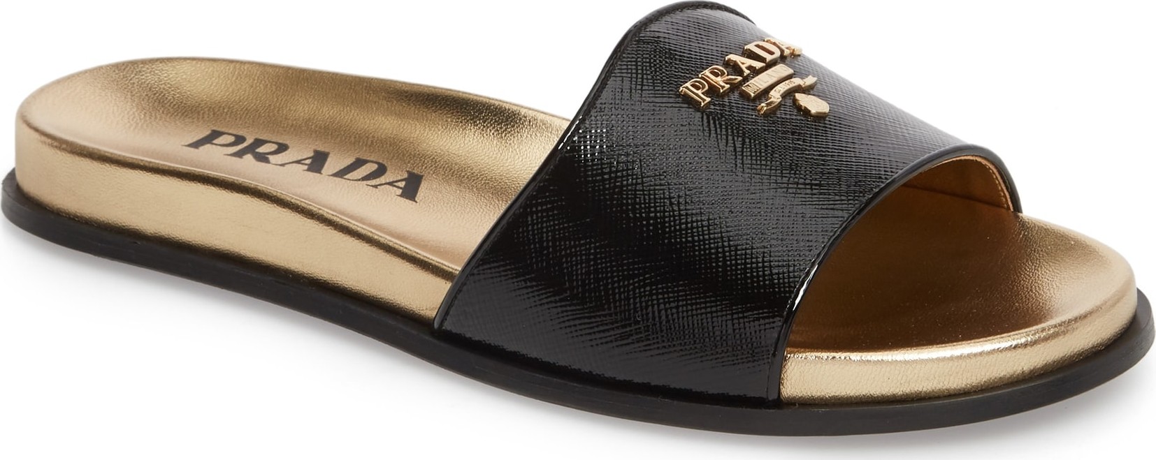 Prada Logo Slide Sandal