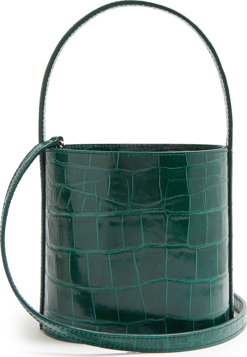 Staud Bissett crocodile-effect leather bucket bag