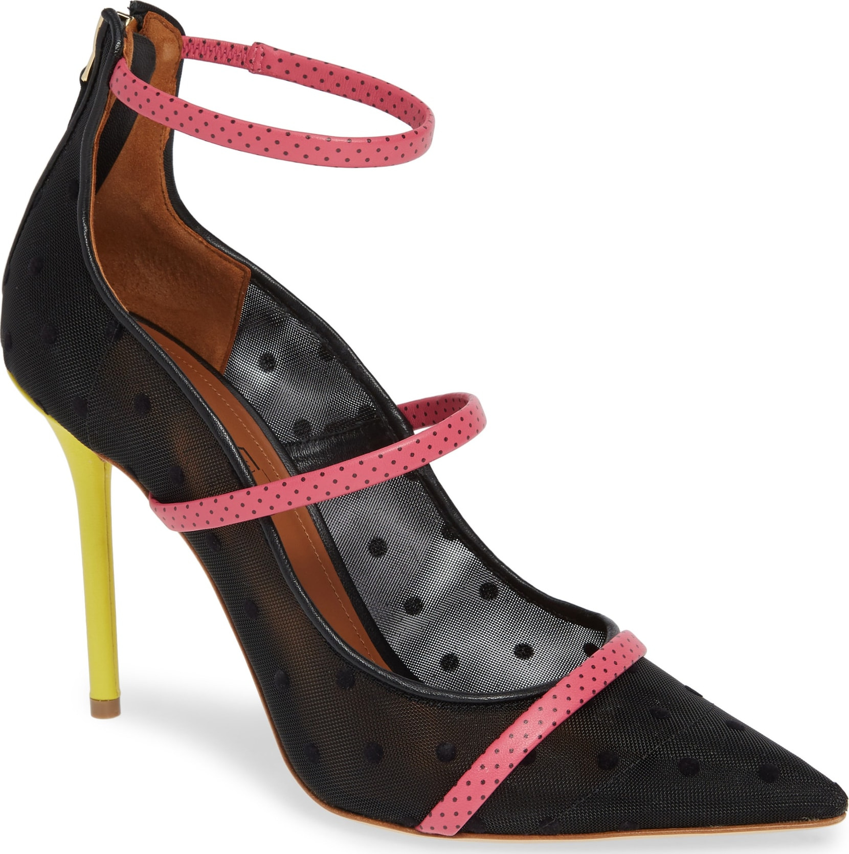 Malone Souliers x Emanuel Ungaro Robyn Polka Dot Ankle Strap Pump