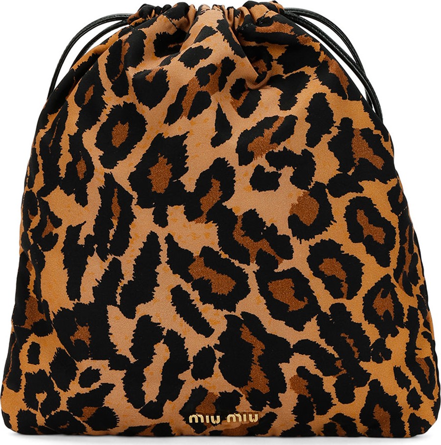 Miu Miu Faille Printed Bucket Bag