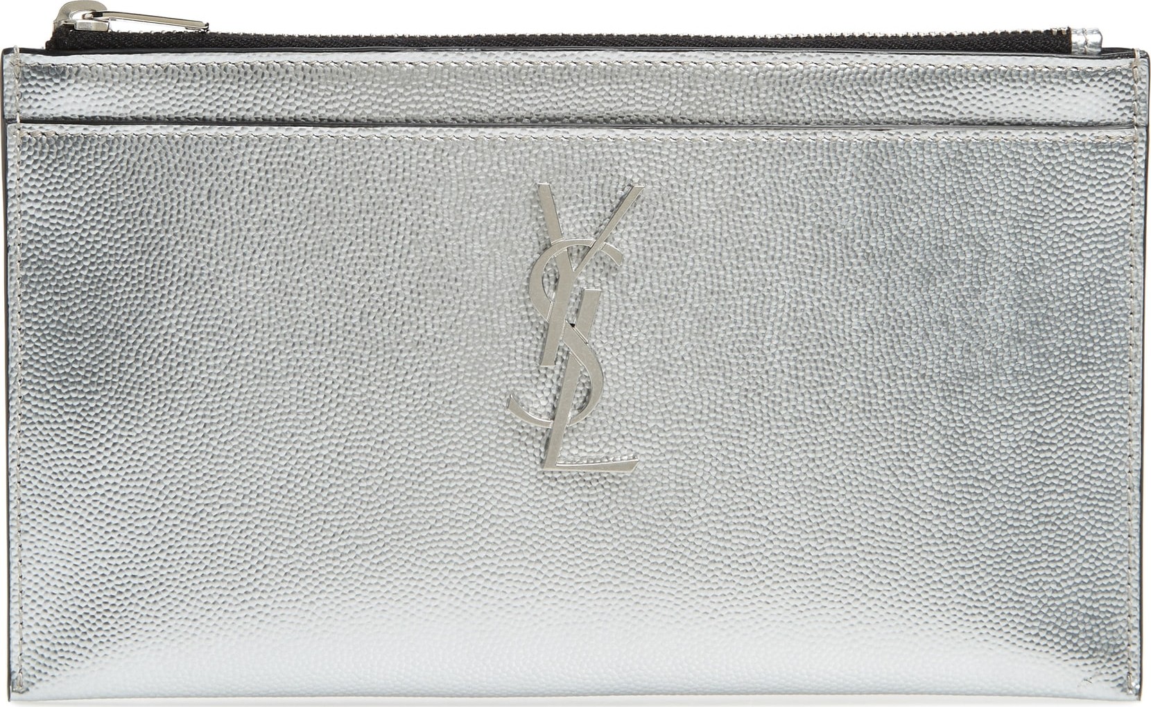 Saint Laurent Metallic Leather Pouch Saint Laurent Metallic Leather Pouch