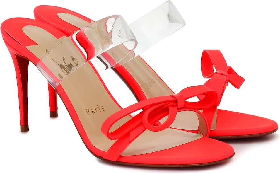 Christian Louboutin Just Nodo 85 leather and PVC sandals