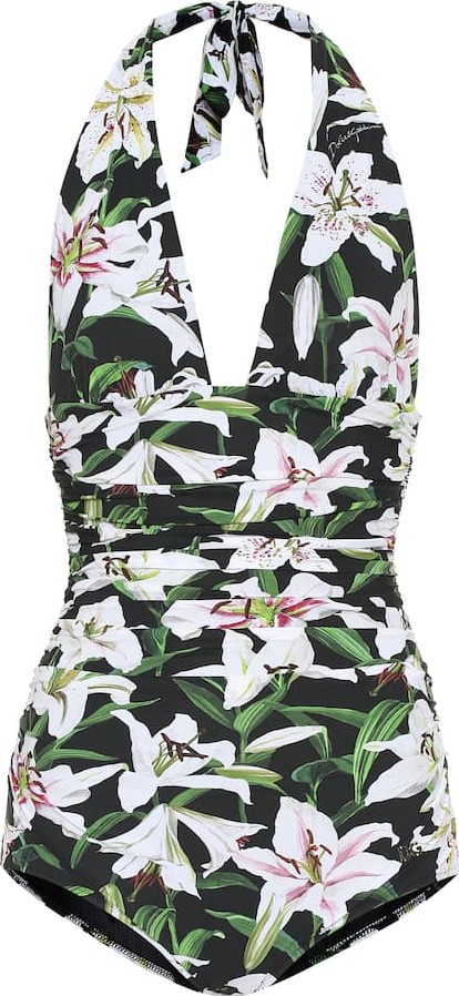 Dolce & Gabbana Floral halter swimsuit