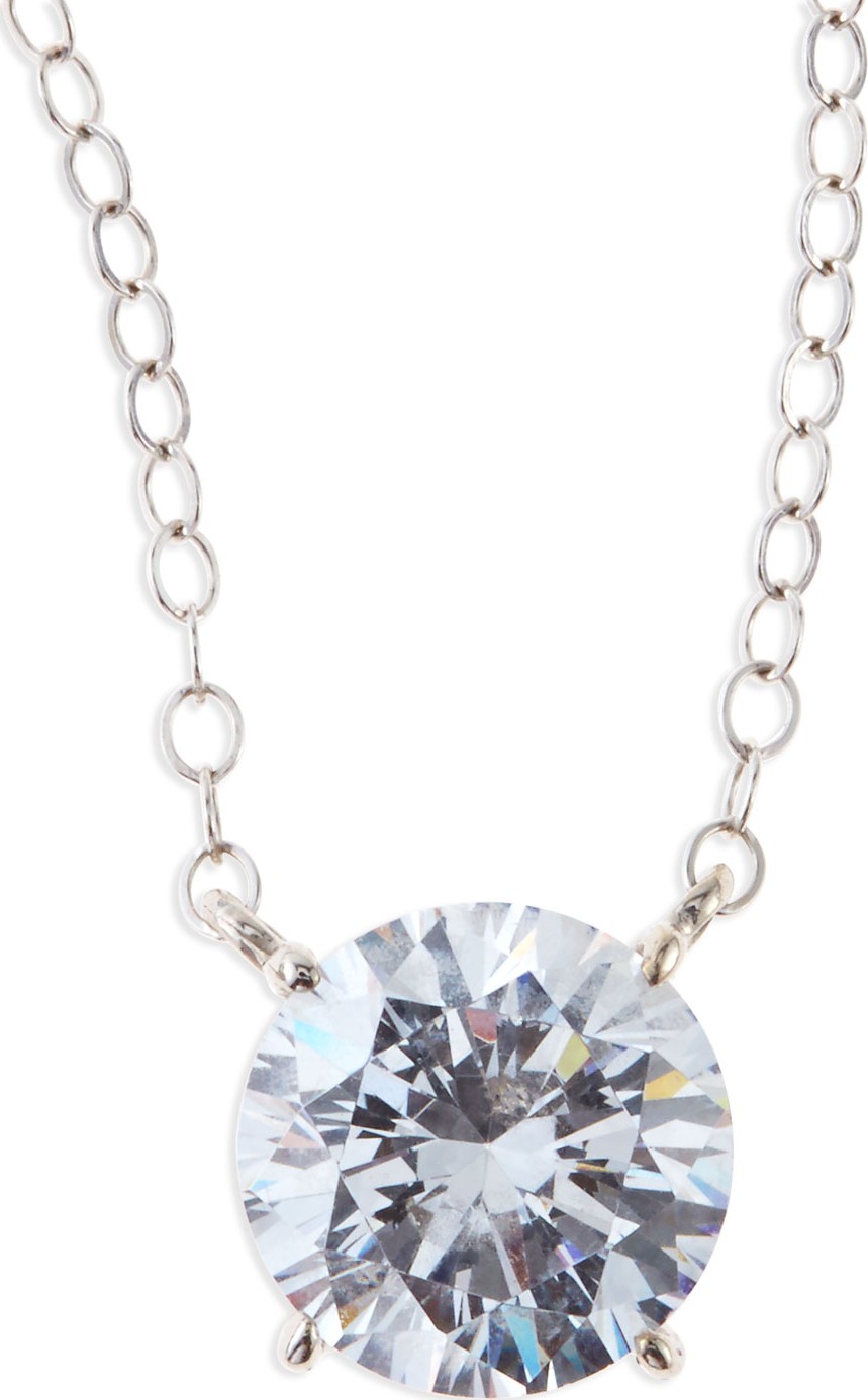 Fantasia by DeSerio Round Cubic Zirconia Pendant Necklace, 2.5 TCW