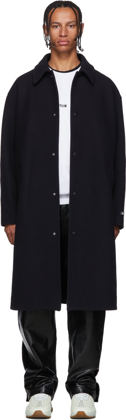 MSGM Navy 'Turbo' Car Coat