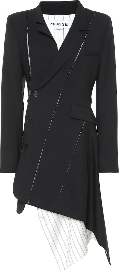 Monse Stretch-wool blazer minidress