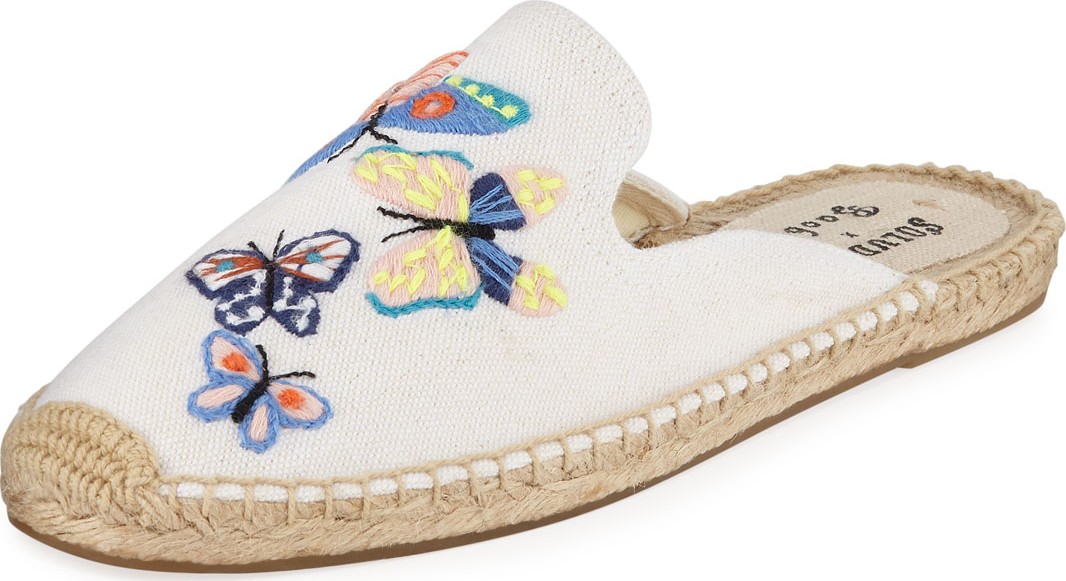 Soludos Butterflies Flat Espadrille Mules