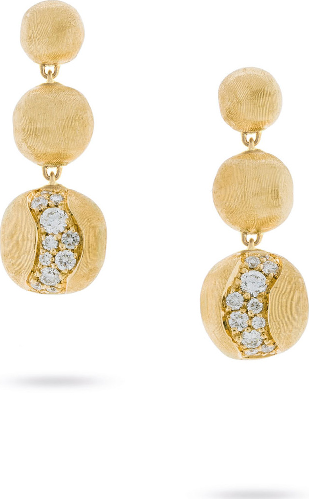Marco Bicego 18k Gold Africa Diamond Constellation Triple-Drop Earrings