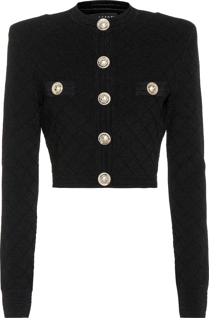 Balmain Cropped knit jacket
