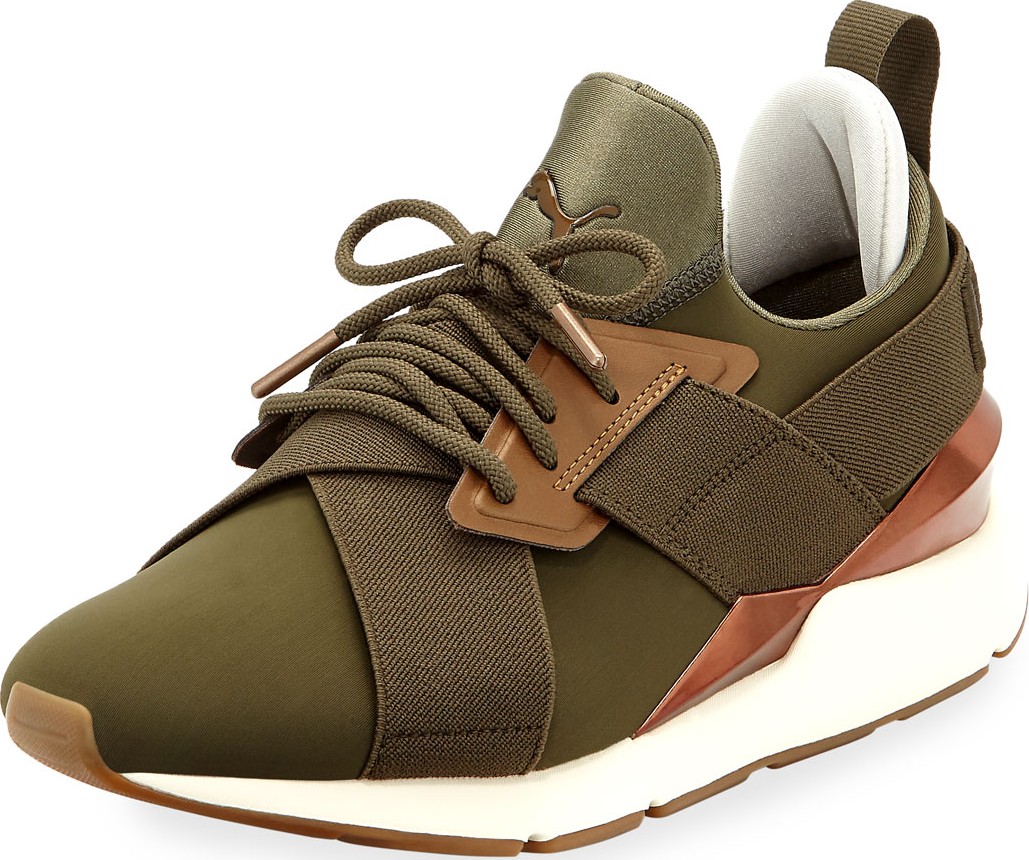 PUMA Muse Metal Olive Sneaker