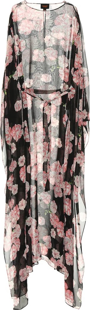 Giambattista Valli Floral-print silk kaftan