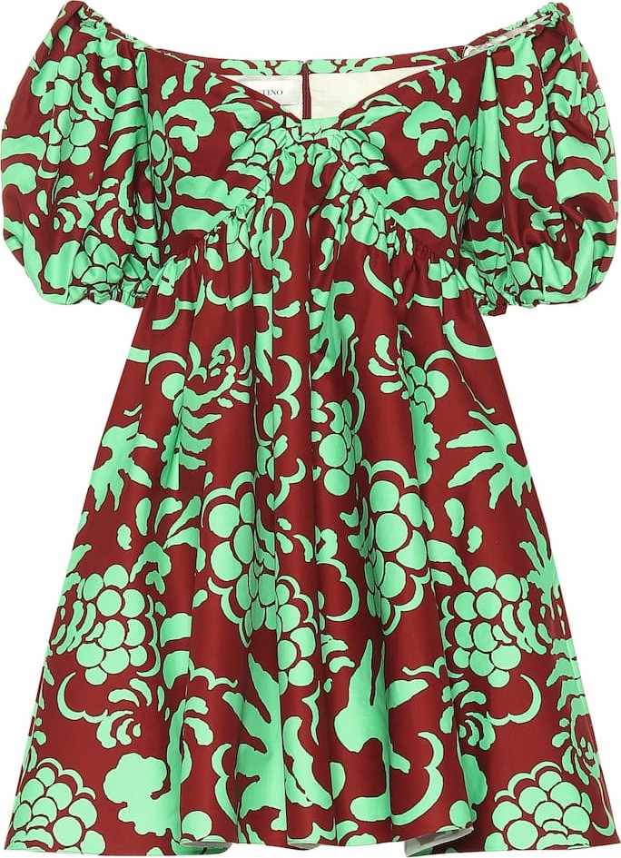 Valentino Printed cotton minidress