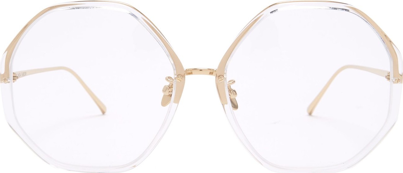 Linda Farrow Oversized hexagonal-frame sunglasses
