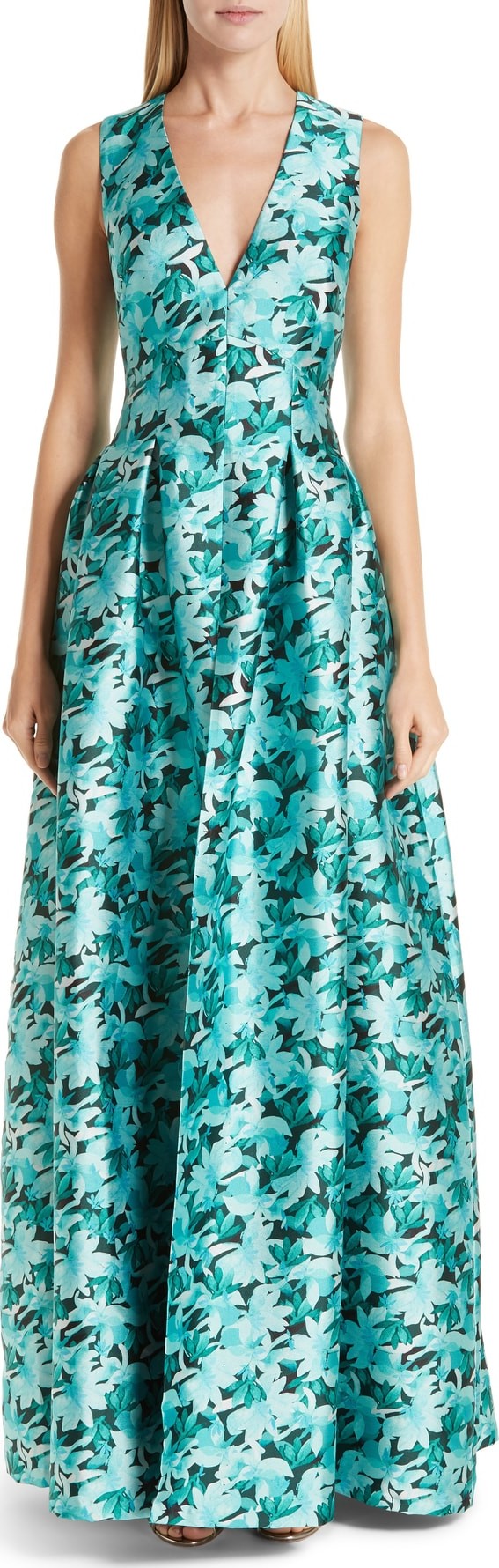Sachin & Babi Brooke Floral Print Gown
