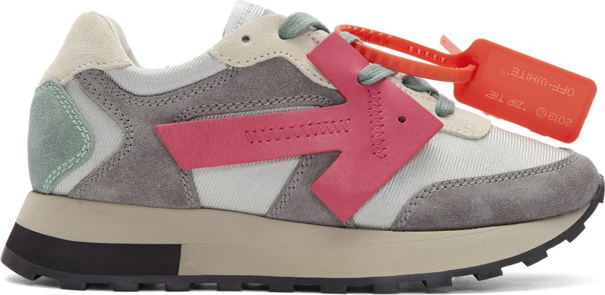 Off White Grey & Taupe HG Runner Sneakers