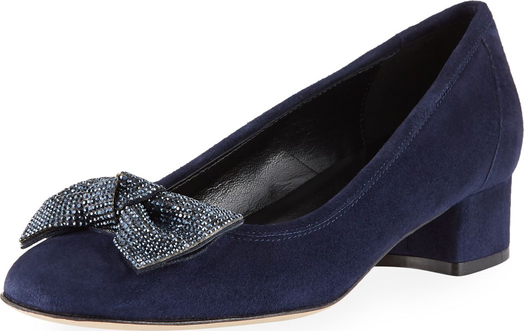 Sesto Meucci Haven Crystal Bow Pumps