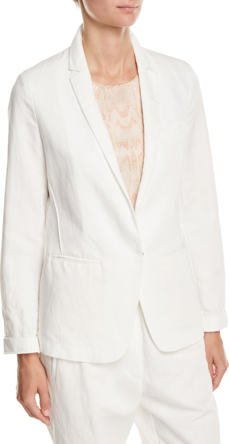 Forte Forte Cotton-Linen Single-Button Jacket